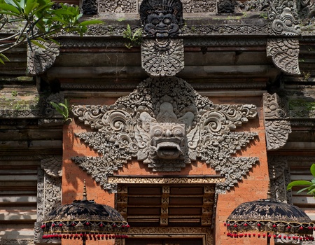 Statue of Balinese demon in Ubudの写真素材