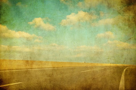 grunge image of highwayの写真素材