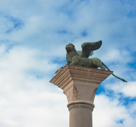 Venetian winged lionの写真素材