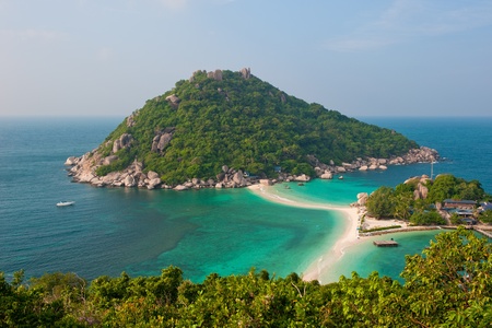 Nang Yuan Island, Koh Tao, Thailandの写真素材