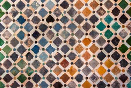 Tile decoration, Alhambra palace, Spain