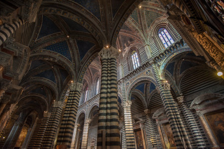Interior of Siena Duomo, Tuscany, Italyのeditorial素材