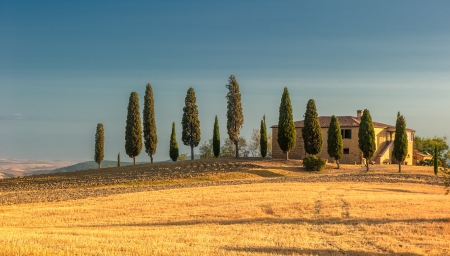 image of typical tuscan landscapeの写真素材