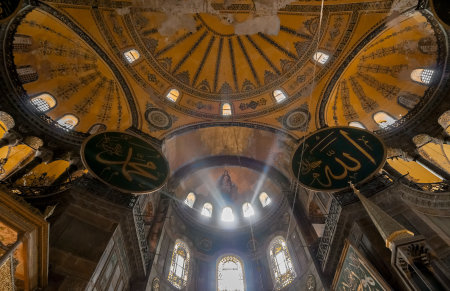 Interior of Hagia Sophia, Istanbulのeditorial素材