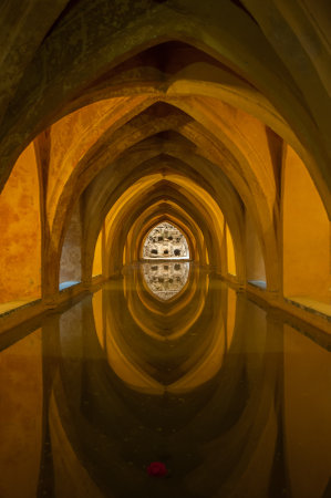 Bath in Alcazar, Seville, Spainのeditorial素材