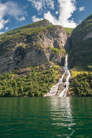 Geiranger fjord, Norwayの写真素材