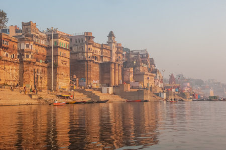 Holy city of Varanasi, Indiaのeditorial素材
