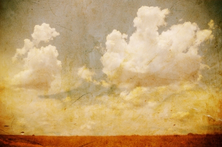 grunge image of a fieldの写真素材