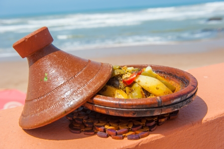 Fish tajine, traditional moroccan dishの写真素材
