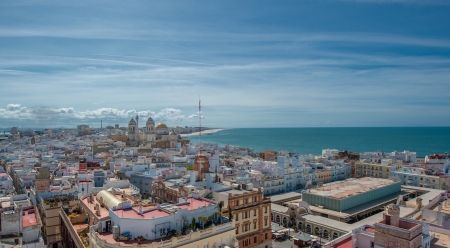 Panorama of Cadiz, Spainの写真素材