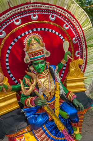 KERALA, INDIA - January, 17: Pooram temple festival on January, 17, 2013 in Kerala, India