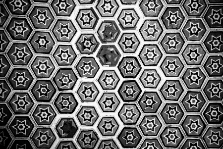 Grunge background with oriental ornaments の写真素材