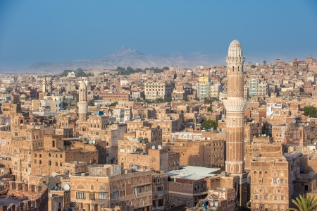 Panorama of Sanaa, Yemenの写真素材
