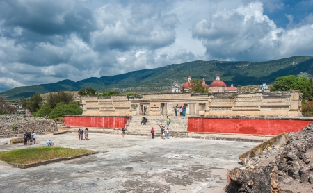 Ruins of Mitla, Oaxaca, Mexicoの写真素材