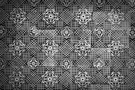Grunge background with oriental ornaments 