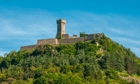 La Rocca Fortress in Radicofani, Tuscany, Italyのeditorial素材