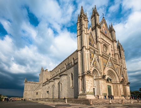 The Cathedral of Orvieto (Duomo di Orvieto), Umbria, Italyの写真素材