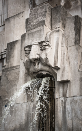 Face Fountain, Milano Centrale station, Milan, Italyの写真素材