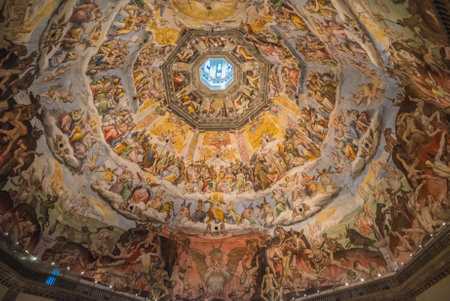 The Cupola of Duomo of Florence, Tuscany, Italyのeditorial素材