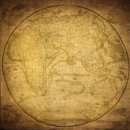 vintage map of the world published in 1858