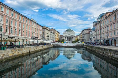 The Grand Canal in Trieste, Italyのeditorial素材