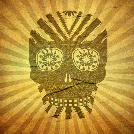 Day of The Dead grunge skullの写真素材