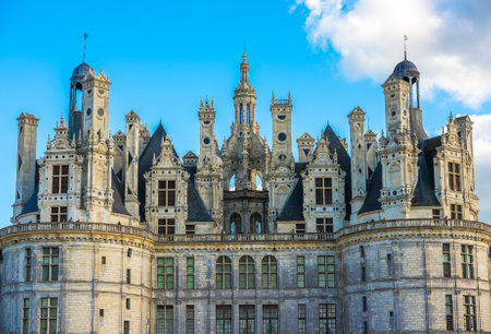 Chateau de Chambord, the largest castle in the Loire Valley, Franceのeditorial素材