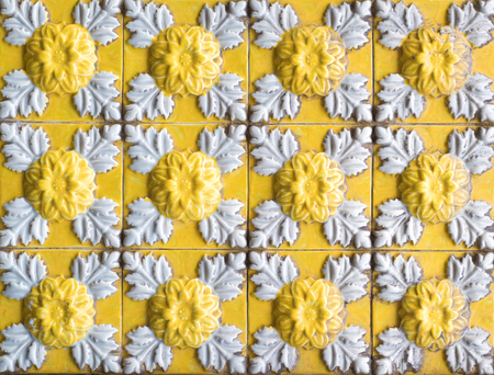 Vintage azulejos, traditional Portuguese tilesの写真素材