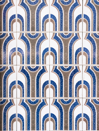 Vintage azulejos, traditional Portuguese tilesの写真素材