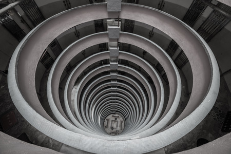 Circular building in Hong Kong, Lai Tak estateの写真素材