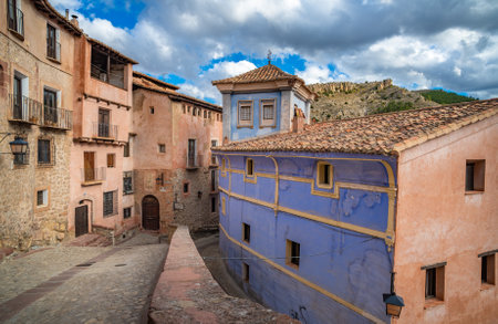 Streets of Albarracin, a picturesque medieval village inÂ Aragon,Â Spainのeditorial素材