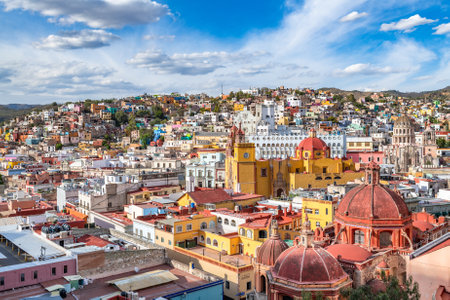 Panoramic view of Guanajuato, Mexico.のeditorial素材