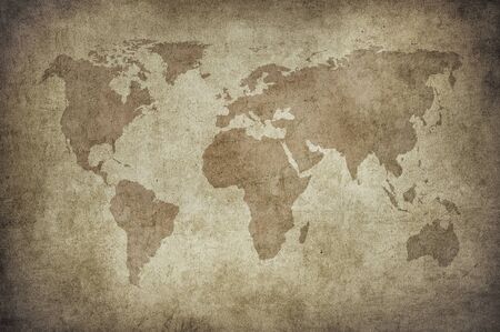 grunge map of the world