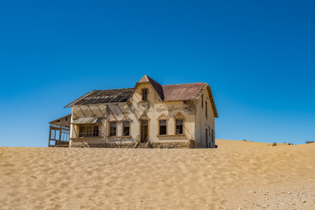 Abandoned ghost town of Kolmanskop in Namibiaの写真素材