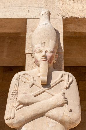 Mortuary temple of Hatshepsut, female pharaoh. Luxor, Egyptの写真素材