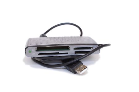 USB card reader, isolatedの写真素材