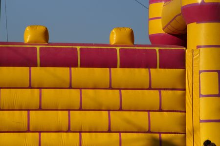 children inflatable castle for gamesの写真素材