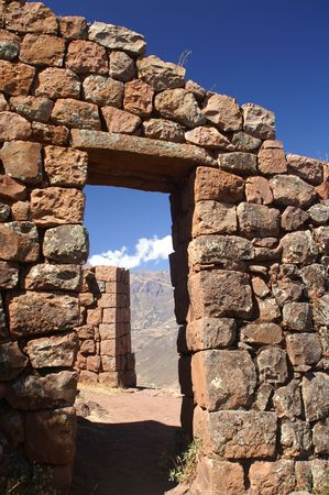 Inca indean ruins - cultural heritage of South America - tourism attractionの写真素材