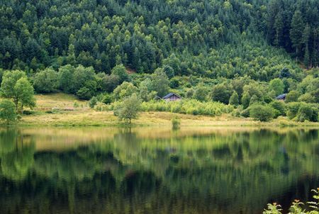 Scotland landscape in highland in tourist seasonの写真素材
