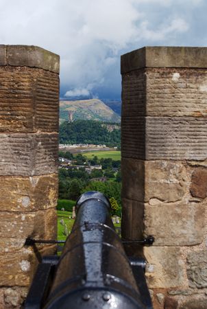 Old gothic castle in scotland highland - tourism and historyの写真素材