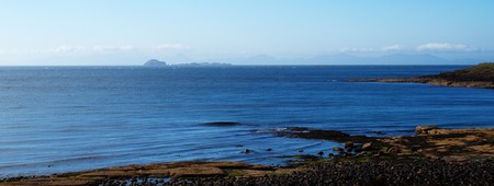 sea and slky on skye island - scotland tourism in natureの写真素材