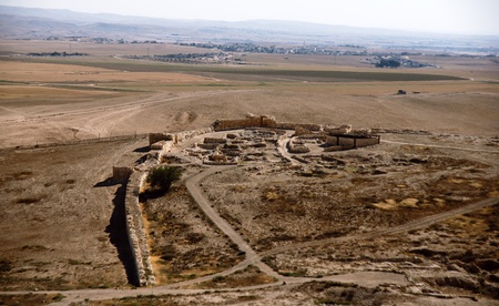 Archeological excavation and ruins Israel history siteの写真素材