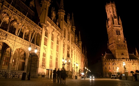 Brugge city in Belgium - beautiful tourism destination in Europeのeditorial素材