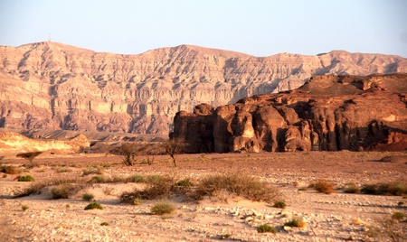 Timna geological park for tourists in Israelの写真素材