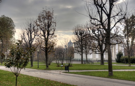 Vienna park view autumn travel europe tourismの写真素材