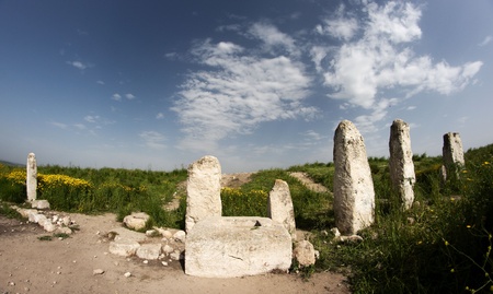 Tel Gezer excavations national park in Israel natureの写真素材