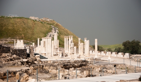 National park with ruins for tourists attraction