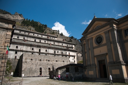 Old fortification vacation attraction in Piemonteの写真素材