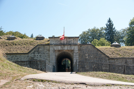 Summer tourist attraction in France - old fortの写真素材