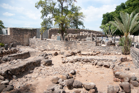 Holy christianity place in Israel Kineret lake - kapernaumの写真素材